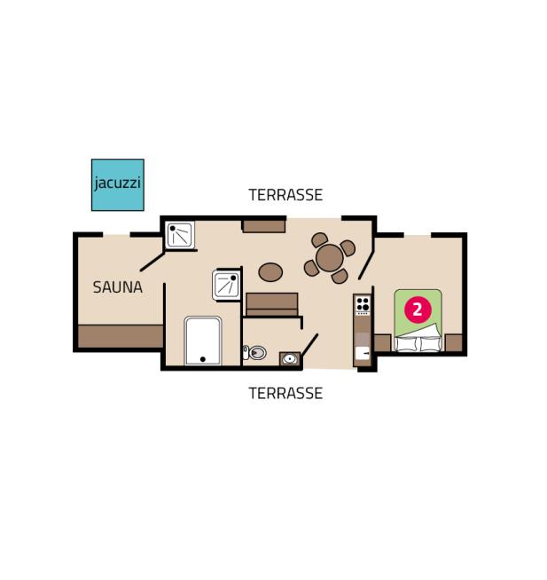 Plan chalet Prestige camping La Mignardière