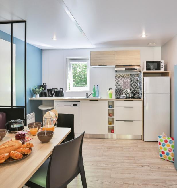 Mobil-home Clim Suite Duo camping Le Petit Rocher