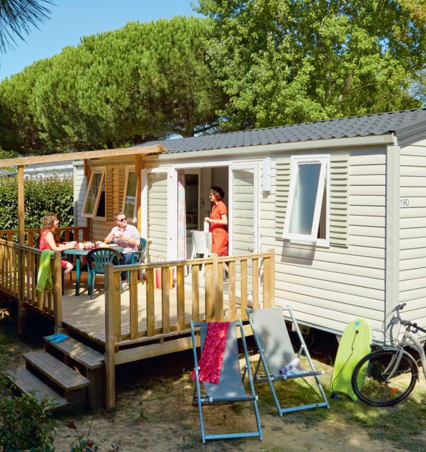 Mobil-home Famille Éco camping Les Peupliers