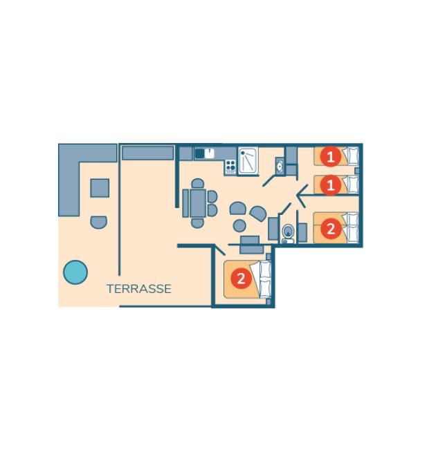 Plan Lodge Prestige camping Le Petit Rocher