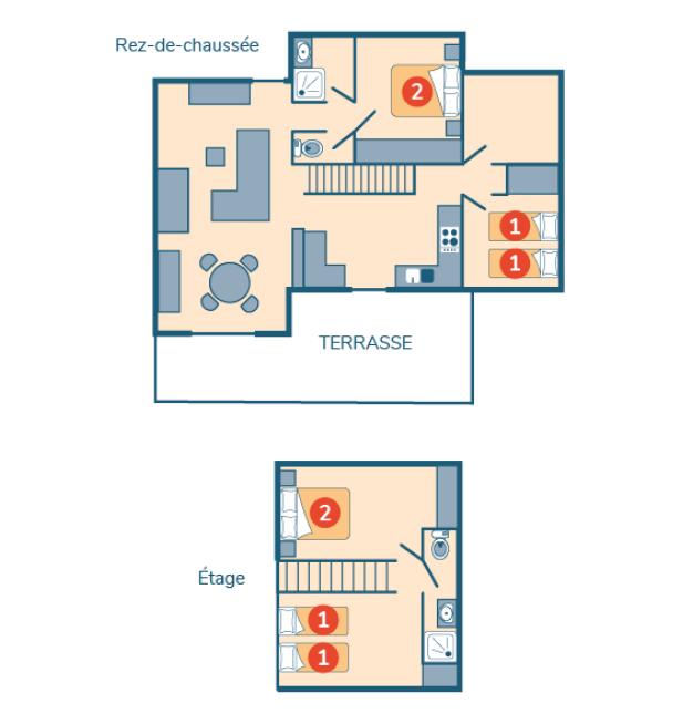 Plan Maison Tribu camping Le Petit Rocher