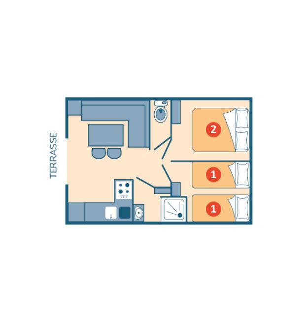 Plan mobil-home Palma camping La Corniche