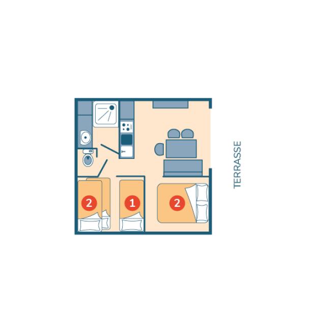 Plan mobil-home Palma camping La Corniche