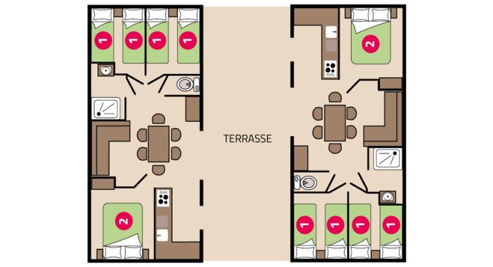 Plan Mobil home Tribu Camping Signol