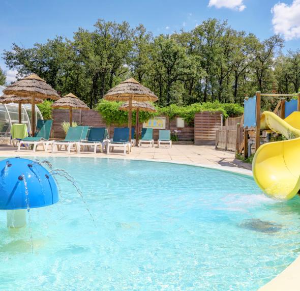 Pataugeoire chauffée camping La Mignardière