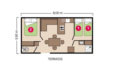 Plan Mobil-home Atlantique camping La Corniche