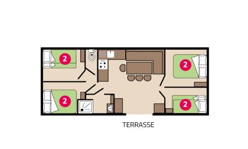 Plan mobil-home Génération camping Park er Lann