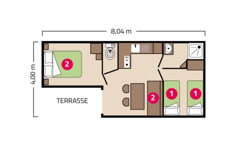 Plan mobil-home Loggia Éco camping Signol