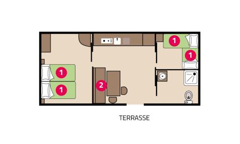 Plan mobil-home Personnes à Mobilité Réduite camping Park er Lann