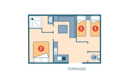 Plan mobil-home Atlantique camping La Mignardière