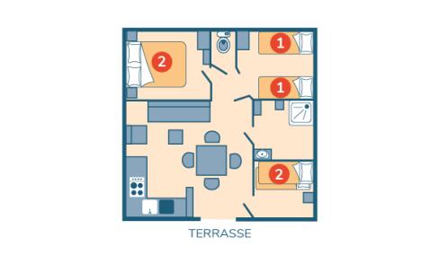 Plan Chalet Grand Large camping La Corniche