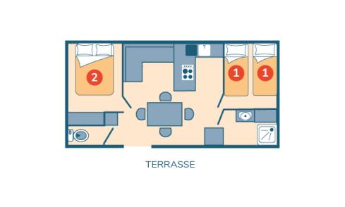 Plan Mobil-home Atlantique Éco camping La Corniche