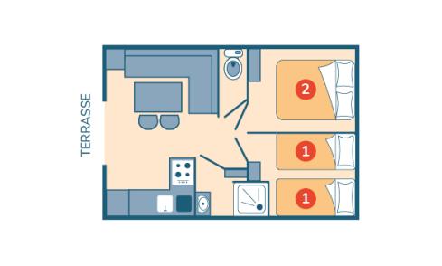Plan mobil-home Palma camping La Corniche