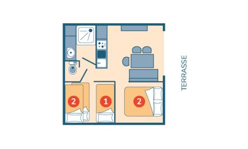 Plan mobil-home Palma camping La Corniche