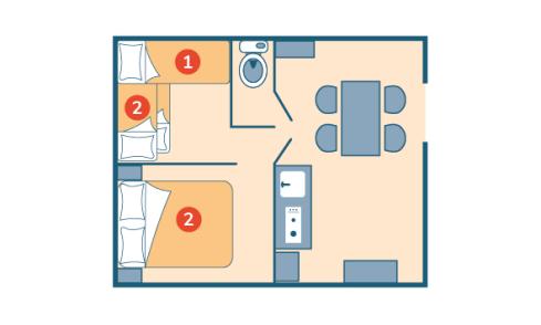 Plan mobil-home Tithome camping La Corniche